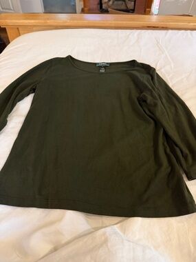 Ralph Lauren Olive Green Long Sleeve Tee